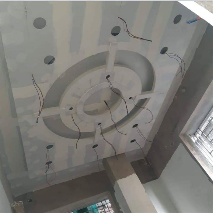 False ceiling frame before boarding