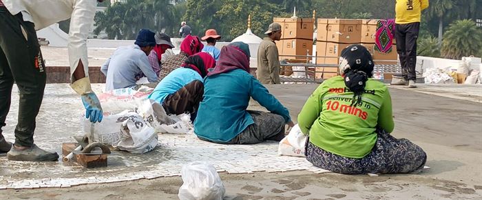 Site team at work